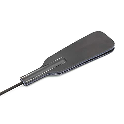 LDAOS Silica Gel Riding Crop Whip Comfortable Slip Bound Role Play Training Toy Whip， Black - Thumbnail 4