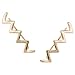Humble Chic ZigZag Ear Climbers - Chevron Zig Zag Ear Cuff Crawler Stud Earrings, Safe for Sensitive Ears, 14k Yellow Zig Zag, Gold Plated, Hypoallergenic