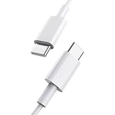 MYFON USB C to USB C Cable, Type C to Type C Cable, 2 Pack [3.3FT, 3.3FT], Fast Charging, High Speed Data Transfer, Android Phone Cable and More, Trustable (White)