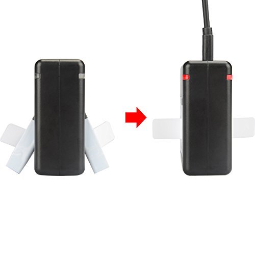 Newmowa AZ13-2 Replacement Battery (2-Pack) and Dual USB Charger for Xiaomi Yi Action Camera (Only Compatible with Official U.S. Edition)