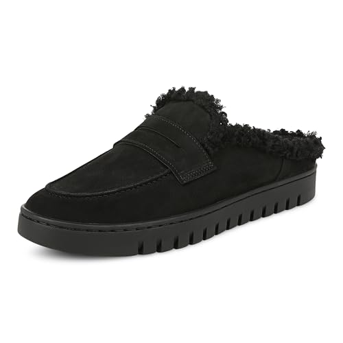 Vionic Women's Uptown Mules, Black Nub Leather, 7 Wide at Amazon