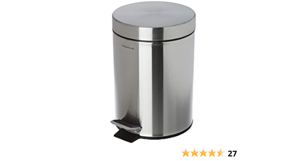 Blomus 66720 Papelera pedal 3 litros Nexio, acero inoxidable ...