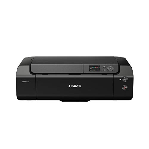 Canon imagePROGRAF PRO-300 A3+ Drucker Farbtintenstrahldrucker Fotodrucker (DIN A4, A3, A3+, 4800 x 2400 DPI, 7,5 cm LCD, WLAN, LAN, USB, AirPrint, Print App, 10 Separate Tintentanks), schwarz