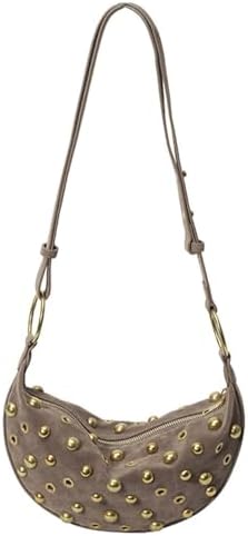 Amazon.com: Studded Shoulder Purse for Women Gold Stud Faux