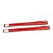 2 Pack of Unbreakable Red Polycarbonate Diabolo Sticks with Preattached String