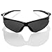 JORESTECH Safety Eyewear, ANSI Z87+ Impact Resistant Polycarbonated Eye Protection Safety Glasses, Black Frame with Smoke Lenses, pack of 12