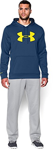 Under Armour Men's Storm Armour Fleece Big Logo Hoodie, Petrol Blue /Sunbleached, Small