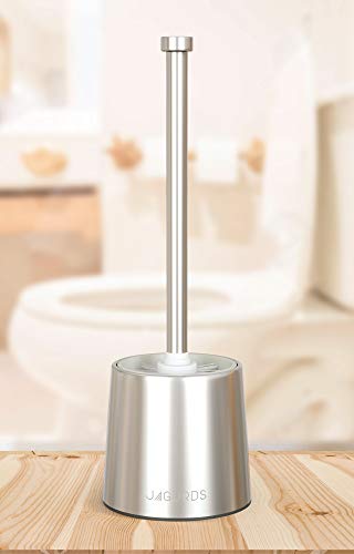JAGURDS Toilet Brush with Holder Stainless Steel Bowl Cleaner - Perfect for Cleaning and Scrubbing Bathroom Floors and Accessories
