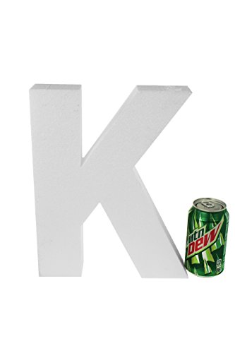 12" Inch Foam Letters for School Projects, Weddings, Birthdays, and Events (Letter K)