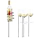 VonShef 5pc Outdoor Drink Holder Stakes Set - Holds Wine Bottle & 4 Glasses - Ideal for Yard, Picnic, Beach, BBQ, Camping & Outdoor Dining