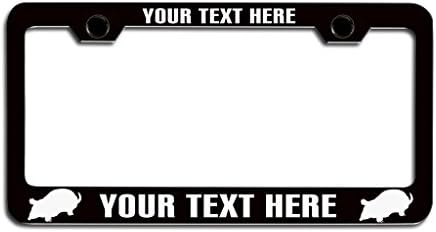 MOLES Black White Personalized Custom License Plate Frame, License Tag Holder