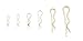 HVAZI Mixed Zinc Plated Steel Hairpin Cotter Pins Hitch pin Clips R-Clips Assortment kit