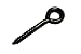 3/8" x 4 1/2" Black Lag Screw Eye - 4 pk