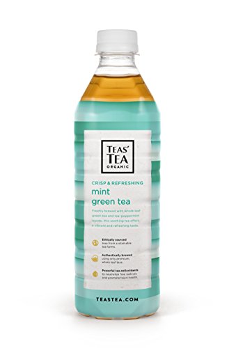 image for Teas' Tea Unsweetened Mint Green Tea 16.9 Ounce (Pack of 12) Organic Z