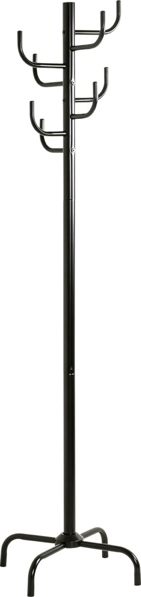 HAKU Hall-Tree Black, Metal - Dim.: H 180 cm X Ø 37 cm, Style: Modern