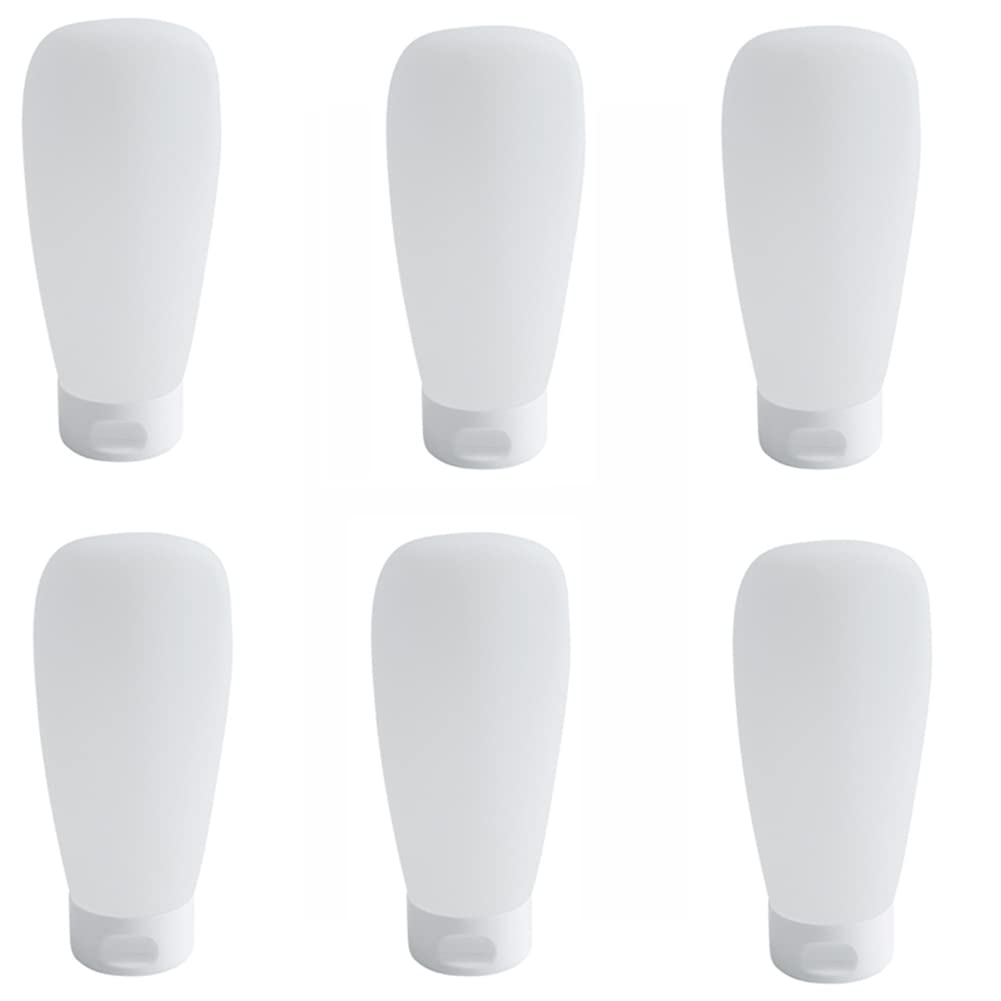 OHEETU 6PCS 150ml/5oz Clear Plastic Squeeze Tubes Refillable Empty Cosmetic Bottles with Flip Top Cap for Lotion Shampoo Cleanser & Body Wash