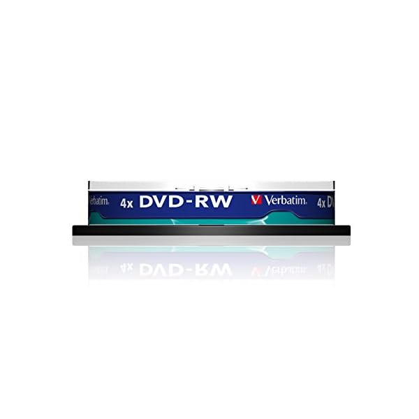 Verbatim DVD-RW 4x Matt Silver 4.7GB,10 Stueck Spindel, DVD Rohlinge beschreibbar, 4-fache Brenngeschwindigkeit… – Bild 3
