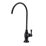 Drinking Water Purifier Faucet, Delle Rosa Commercial Water Filtration Faucet for Under Sink Water Filter System Modern Lead Free Brass Oil Rubbed Bronze Kitchen Bar Sink Drinking Water Faucet