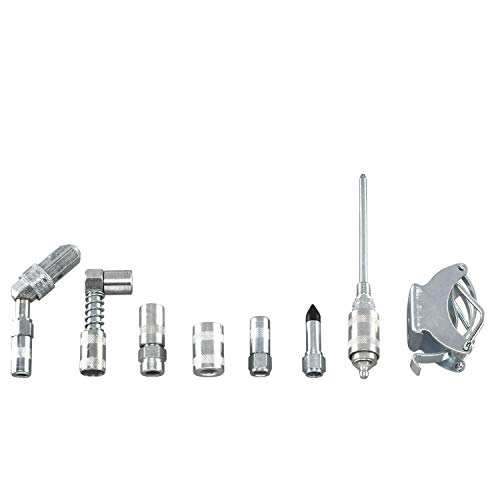Multi Function Grease Gun Lubrication Aid Kit Zerk Fittings Lube Attachments Needle Flex Hose