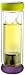 Asobu Twin Lids Double Wall Glass Tea Bottle, Lime/Plum