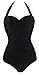Annigo One Piece Swimsuit for Womens Retro Vintage Bathing Suit Shirred Details Monokini …