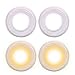 TOMOL LED Warm and Nature White Puck Light , Battery Operated LED Push Night Lights, Under Cabinet Lighting, Stick On Closet Light 4Pack