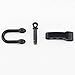 ZHW Adjustable D Shackles Buckle Sets U-Shaped Stainless Steel Shackles for Paracord, Outdoor Rope Survival (12 Pack Black)