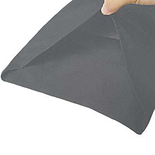 YAROO Microfiber Body Pillow Cover 21" x 54" - Super Soft Body Pillowcase,with Zipper and No Zipper Available (Dark Gray-No Zipper)