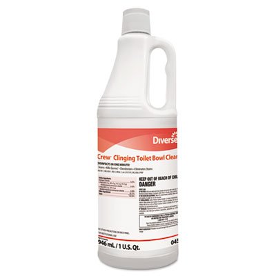 Diverseyâ„¢ Crew Clinging Toilet Bowl Cleaner, Floral Scent, Liquid, 1 qt. Squeeze Bottle