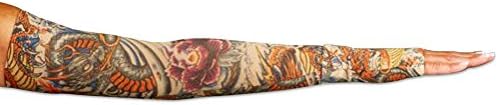 Lymphediva Lotus Dragon Tattoo Compression Armsleeve Short 20-30 mmHg Medium