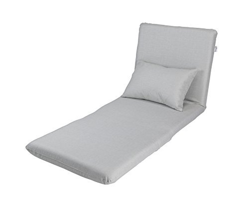 image for Loungie Relaxie Beige Linen Flip Chair | 5-Position Adjustable Back | 