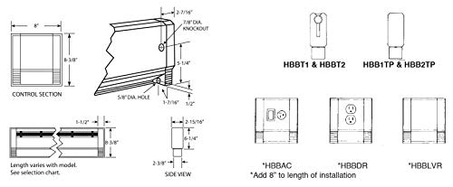 Fahrenheat PLF1000 BASEBOARD HEATERS, Navajo White