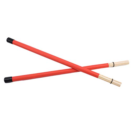 YouCY Drum Stick Brush Set, Classic Wood Drum Sticks Drum Brushes for Jazz Folk with Storage Bag