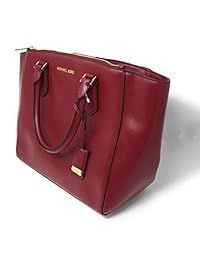 Michael Kors Carolyn - Bolso de mano de piel suave, tamaño grande, color morado