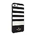 kate spade new york Protective Hardshell Case for iPhone 8, iPhone 7 & iPhone 6/6s - Stripe 2 Black/White/Gold Foil