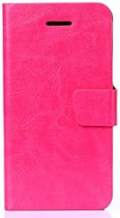 HWER 2 in 1 Bundle for HUAWEI Ascend P7 Leather Flip Protective Wallet Cover Shell with HD Screen Protector,Color:buckle ID-Rose