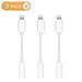 3 Pack Seotic Lightning to 3.5 mm Headphone Jack Adapter iOS 10.3 Compatible with iPhone 7/7 Plus Accessories Lightning Connector to 3.5mm Headphone Earphone Extender Jack Adapter