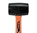 16 Ounce Black Rubber Mallet with Fiberglass Handle 25050
