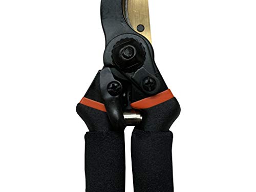 TEOFFECT 8" Professional Titanium Bypass Garden Shears Scissors, Hand Pruners, Garden Clippers, Tree Trimmer, Garden Scissors, Pruning Shears, Yard Hand Clippers
