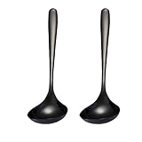 MBBITL 2-Pack Black Soup Ladle 304 Stainless Steel