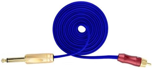 BLUE Premium RCA CORD for Tattoo Machine & Power Supply 7.5 Ft