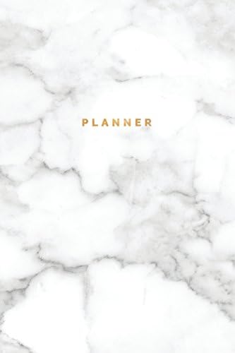 Planner: Marble + Gold Minimalist Planner | Undated Weekly + Monthly Planner Paperback – July 20, 2018