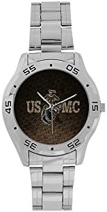 Christmas/Thanksgiving Gifts USMC United States Marine Corps Marines Semper Fi Men's Stainless Steel Analog Watch