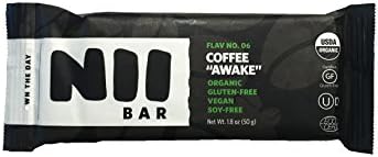 Organic Nutrition Bar, Vegan, Gluten-Free, Non-GMO, Nii Bar (Coffee, 1.8 oz)
