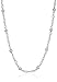 Amazon Essentials Sterling Silver Singapore Bead Chain Station Necklace