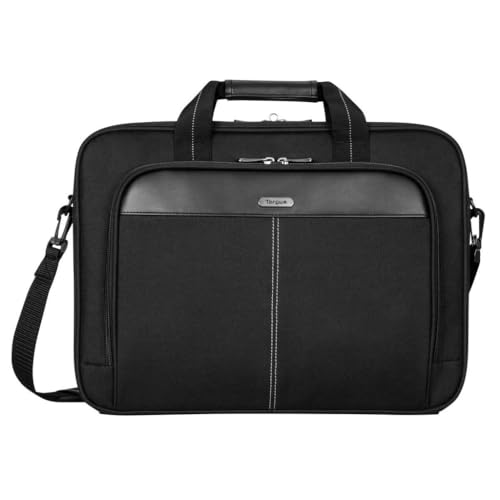 Targus Classic Slim Laptop Bag - Ergonomic Briefcase and Messenger Bag - Spacious Foam Padded for Laptops and Under