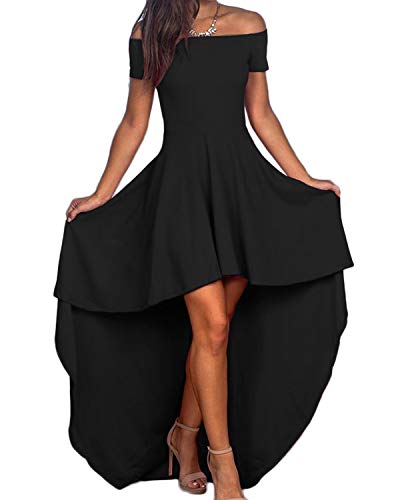 Kidsform-Vestiti-da-Cocktail-Donna-Vintage-Vestiti-in-Pizzo-Elegante-Maniche-Lunghe-Spalle-Scoperte-Abito-da-Sera