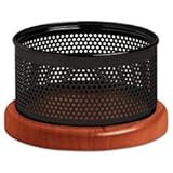 Rolodex Distinctions Paper Clip Holder, Metal/Wood, 3-7/8