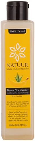 NATUUR Hair Protection and Smoothening Banana Aloe Shampoo (200 ml)