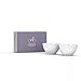 TASSEN Small Porcelain Bowl Set No. 2, Happy & Oh Please, 3.3 oz. White (Set of 2 Bowls)